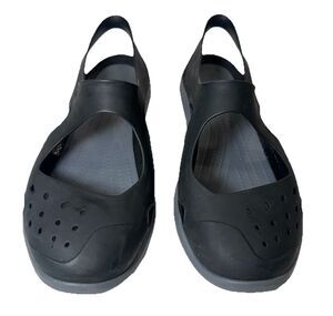 Crocs Swiftwater Wave Slingback Sandals Womens 8 Black Gray Water Shoes Comfort